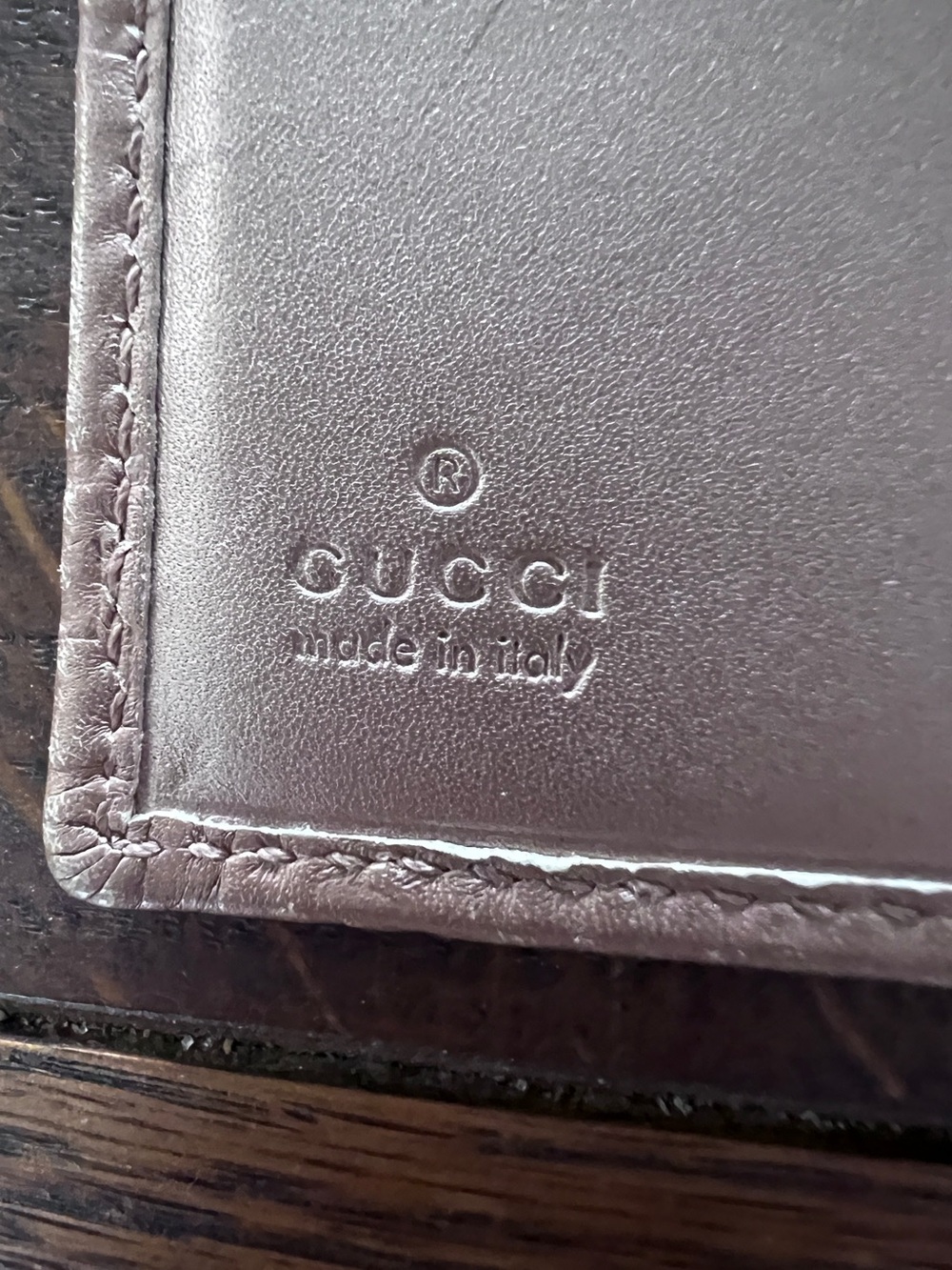 Gucci Brown Embossed GG Leather Wallet with Gold Heart - Picture 5 of 7